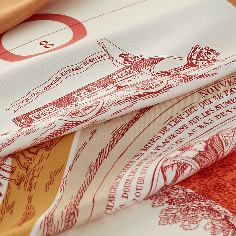 Lenço 140 Jeu des Omnibus et Dames Blanches au Tampon - Laranja